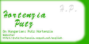 hortenzia putz business card